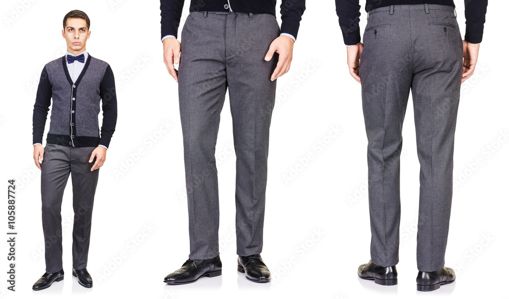 Young man in fashion concept isolated on white Young man in fashion concept isolated on white