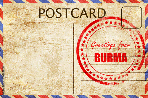 Greetings from burma Fototapet