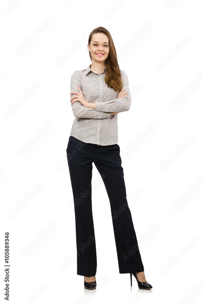 Pretty office manager isolated on white Pretty office manager isolated on white