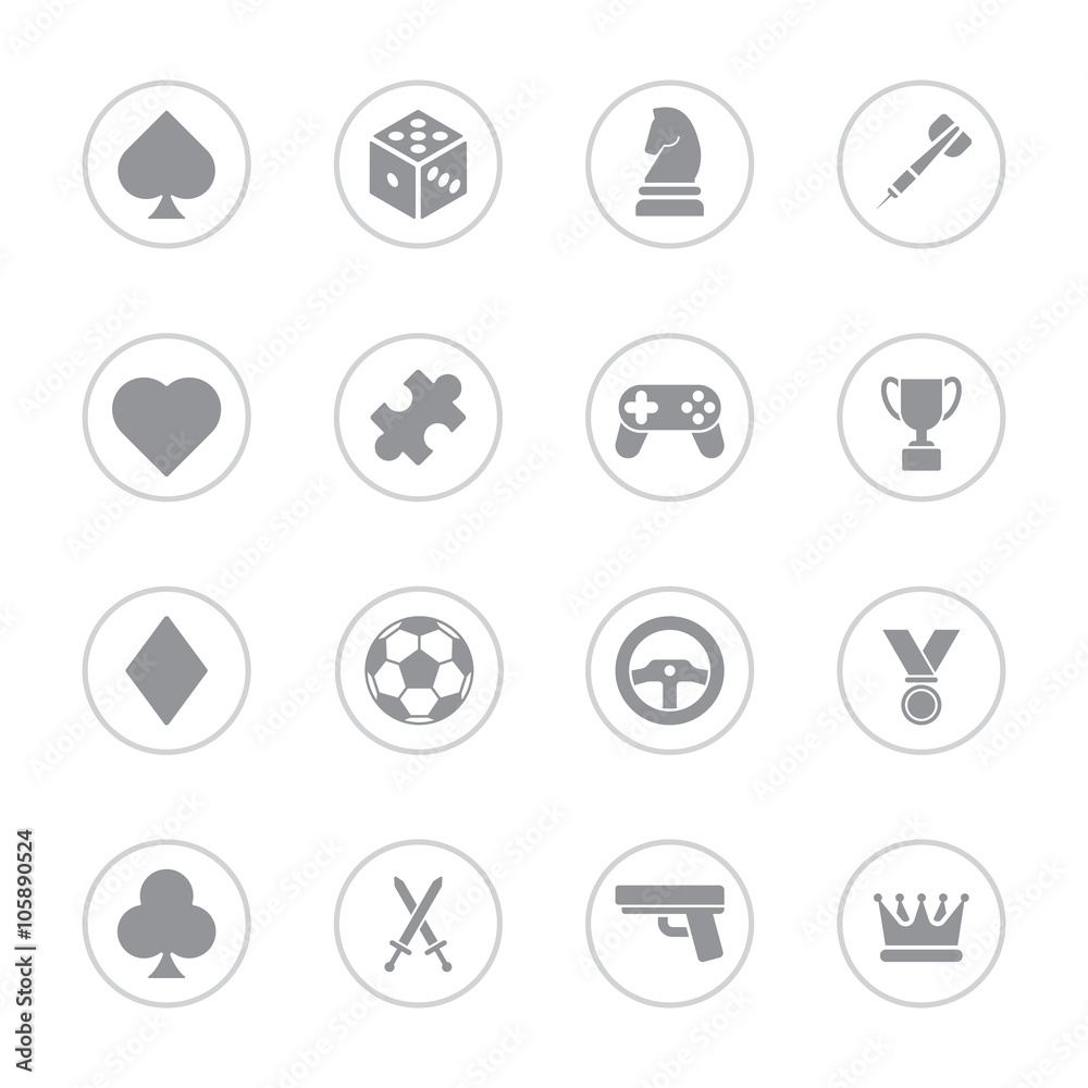 gray flat game icon set with circle frame for web design, user interface (UI), infographic and mobile application (apps) gray flat game icon set with circle frame for web design, user interface (UI), infographic and mobile application (apps)