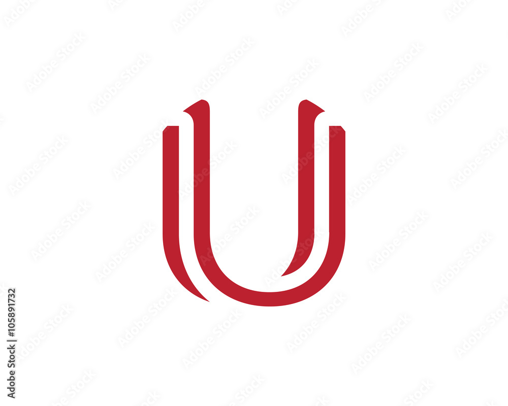 U red letter lines logo U red letter lines logo