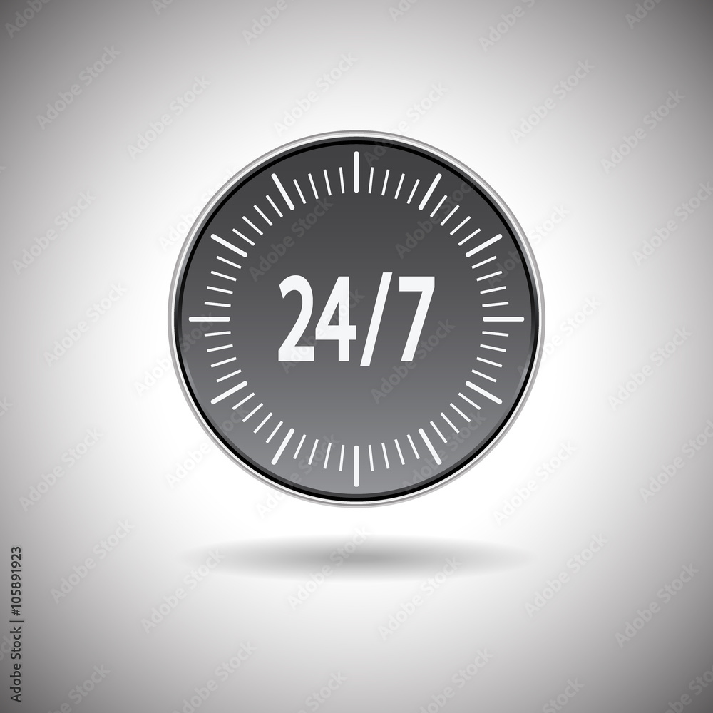 Abstract metal button - support service Abstract metal button - support service