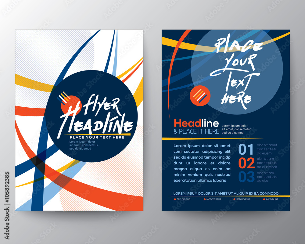 Streamlined Poster Abstract Colorful Curved Line shape Poster Brochure Flyer design Stock ...