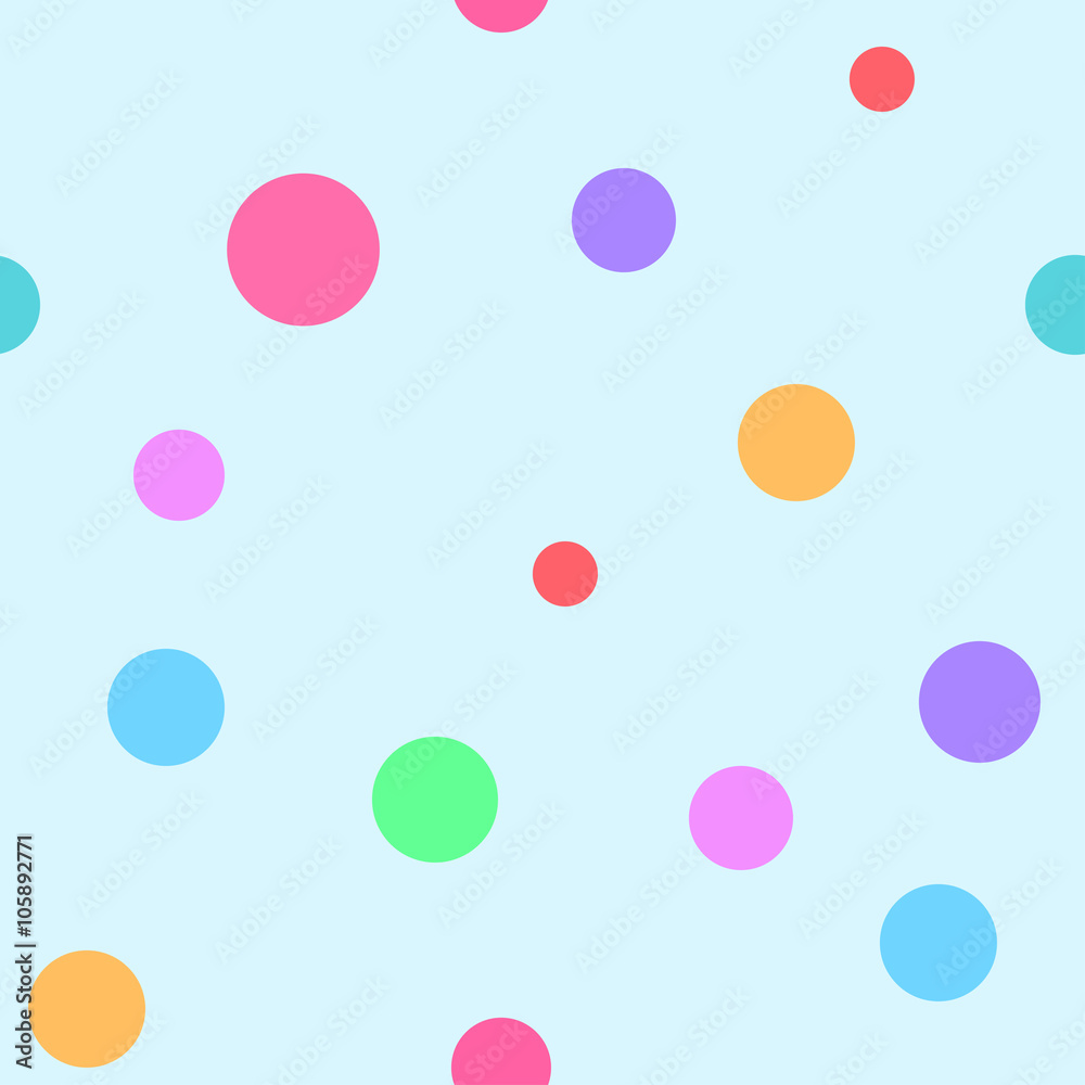 Simple seamless pattern with circles for children room. Vector illustration.