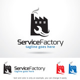 Service Factory Logo Template Design Vector