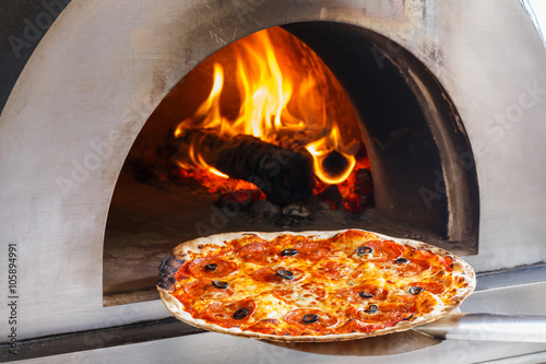 Fire oven pizza
