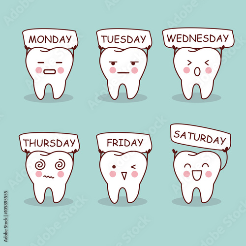 cartoon tooth expression