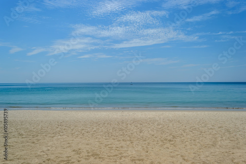 Beautiful blue sky at Layan beach in Phuket Island,Thailand © aon_skynotlimit