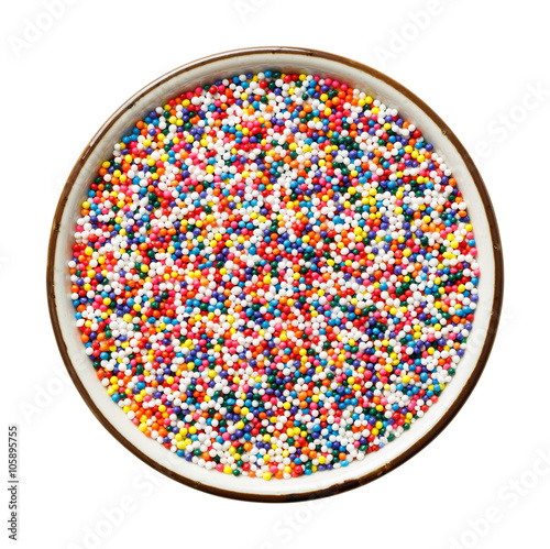 Rainbow nonpareils cupcake decoration sprinkles