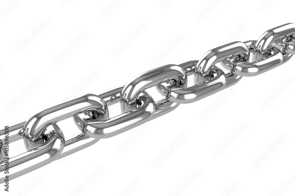 Obraz premium render stainless steel chain