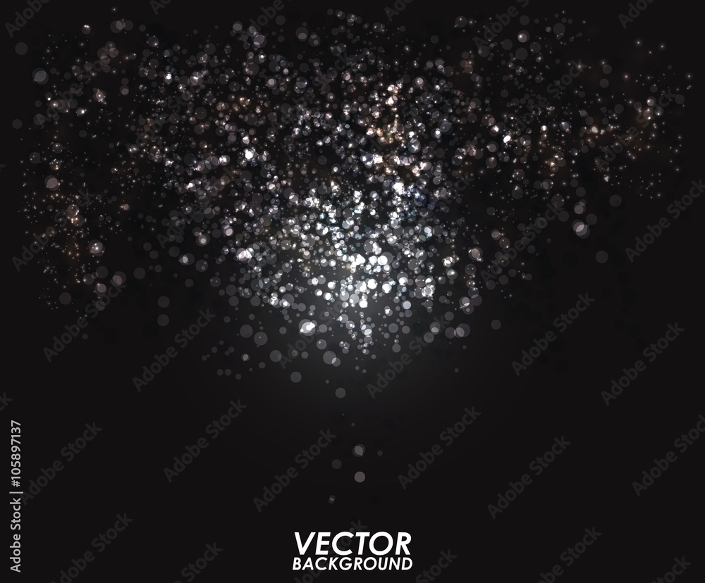 Abstract  bokeh digital background. Graphic resources design template. Vector illustration