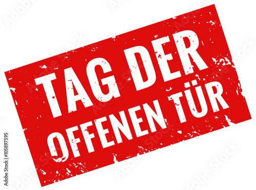 Tag der offenen Tür Stempel rot
