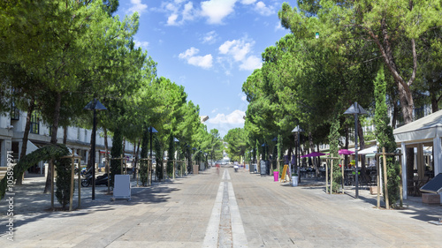 Famous street in the neighborhood Antigone in Montpellier