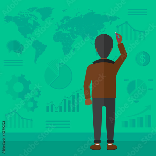 Businessman presenting report.