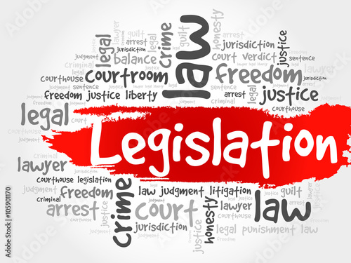 Legislation word cloud concept