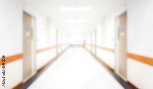 Blur corridor in building, condo, hotel, hospital with rooms.