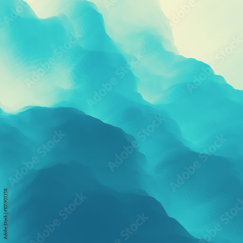 Water Wave. Water Surface. Nature background. Modern pattern. Vector Illustration For Your Design. Flowing Background With Halftone. © Login