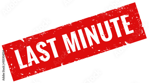 last minute stempel rot grunge