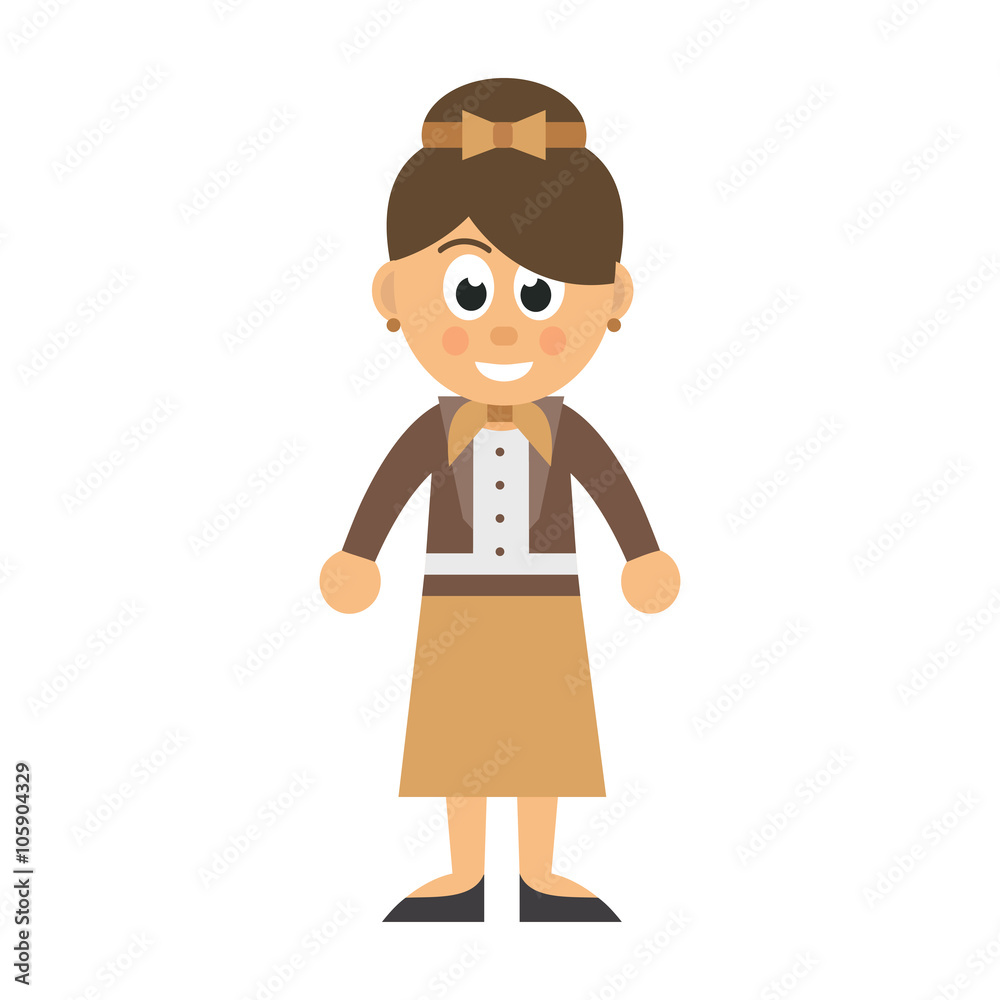 cartoon woman in costume 