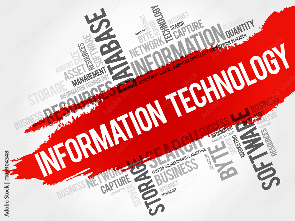 Information technology word cloud, business concept Information technology word cloud, business concept
