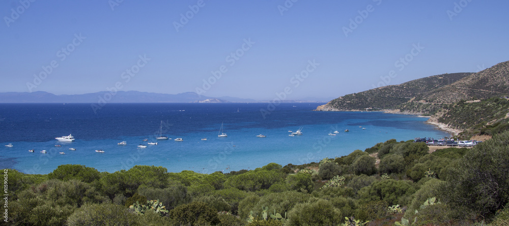 Panorama della costa del Sud Sardegna - Mari pintau (Cagliari) Panorama della costa del Sud Sardegna - Mari pintau (Cagliari)