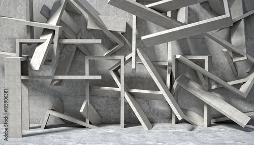 3D geometryczna ściana