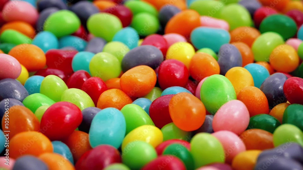 Colorful Jelly Beans Rotating Colorful Jelly Beans Rotating