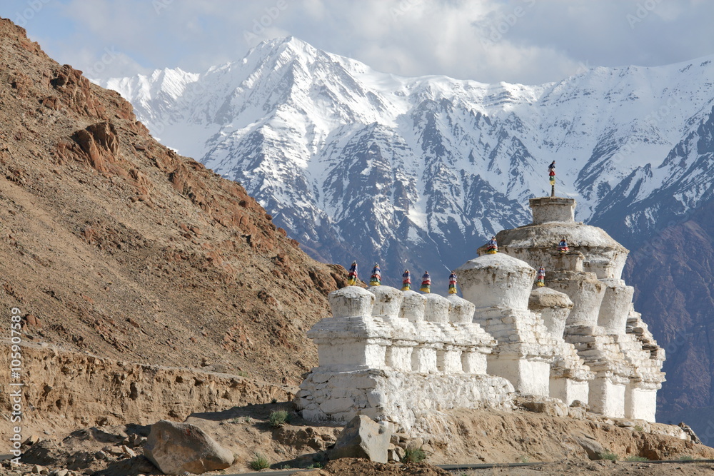 Stupas in the Himalayas (Buddhistic symbol) - Ladakh
 