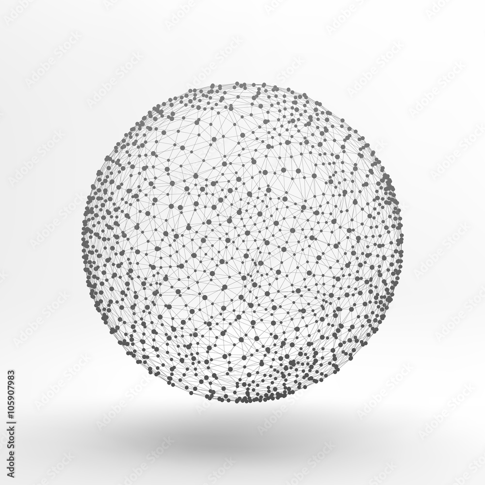 3d Sphere. Global Digital Connections. Technology Concept. Vector Illustration.
3d Sphere. Global Digital Connections. Technology Concept. Vector Illustration.