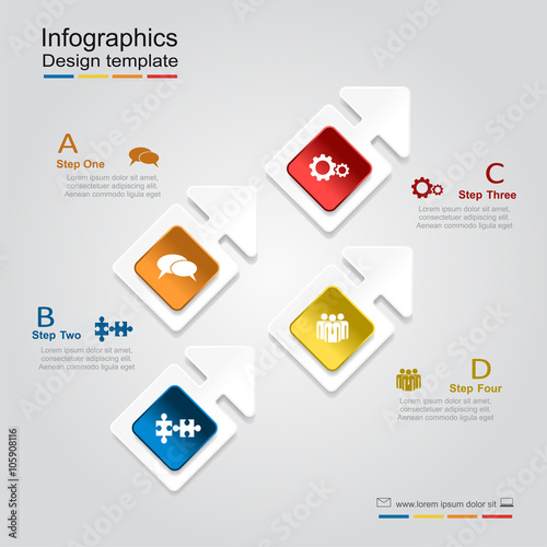 Infographic report template. Vector illustration.