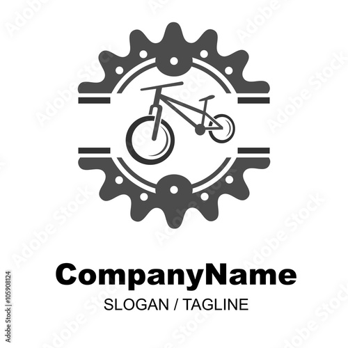 bike shop logo icon Vector