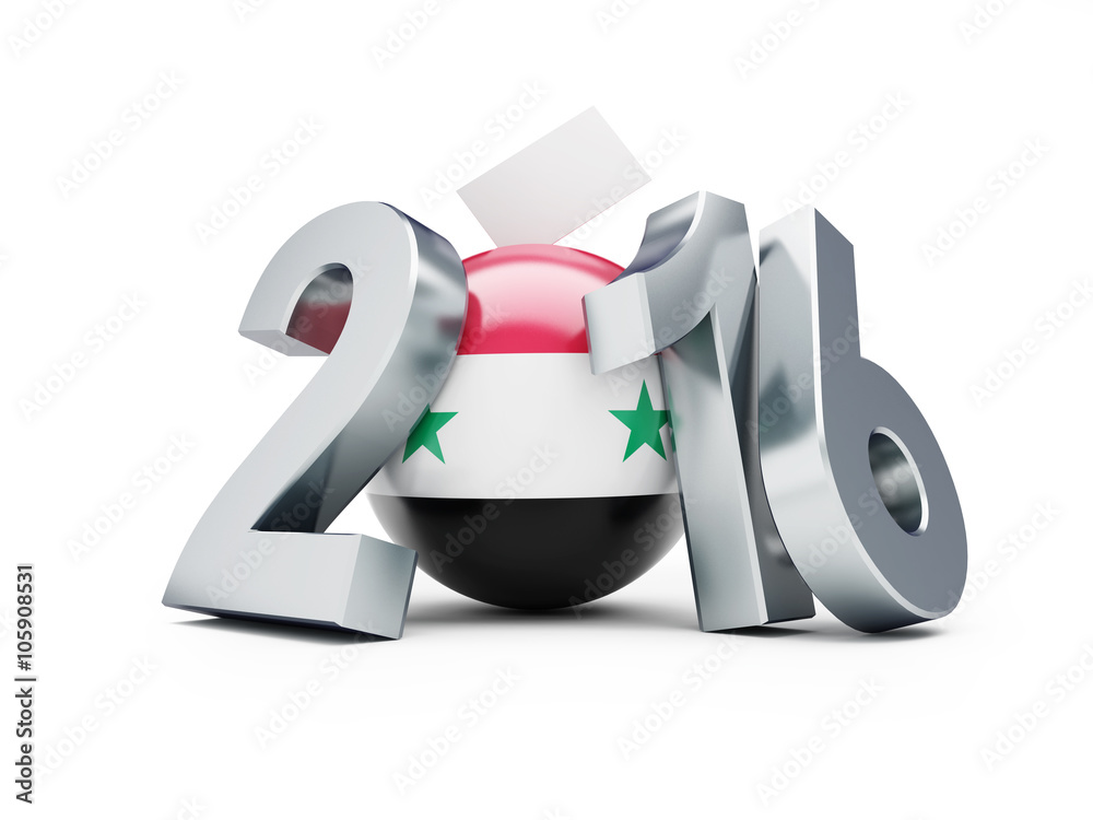 Parliamentary elections in Syria 3d Illustrations on a white background Parliamentary elections in Syria 3d Illustrations on a white background