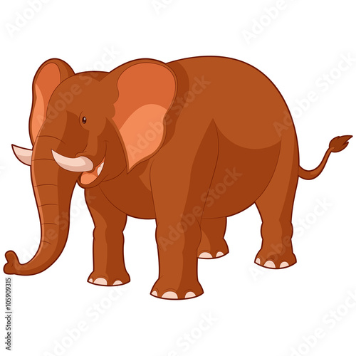 Cartoon smiling elephant