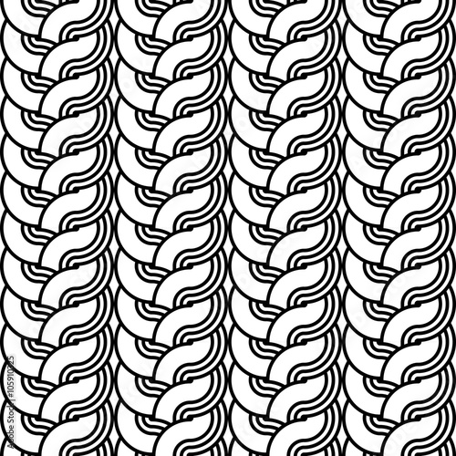 Design seamless monochrome interlaced pattern