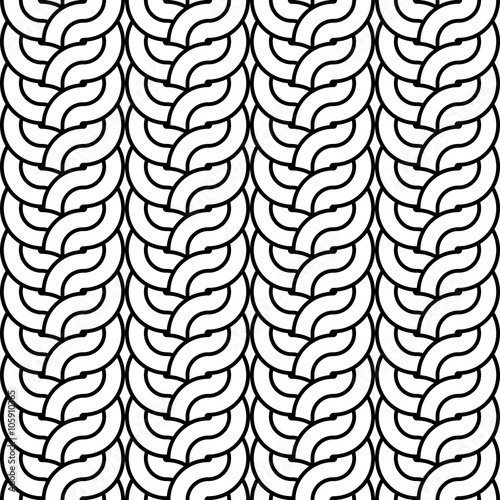 Design seamless monochrome interlaced pattern