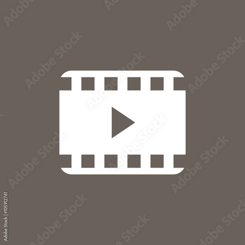 Video Icon on Dark Gray Color. Eps-10.