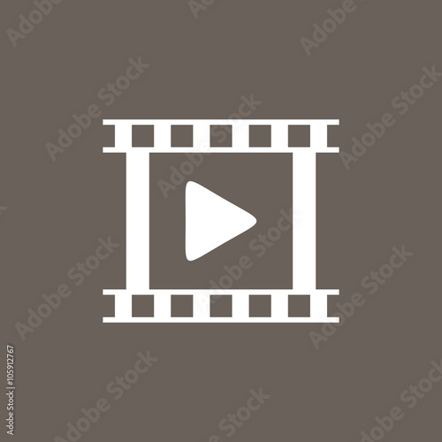 Video Icon on Dark Gray Color. Eps-10.
