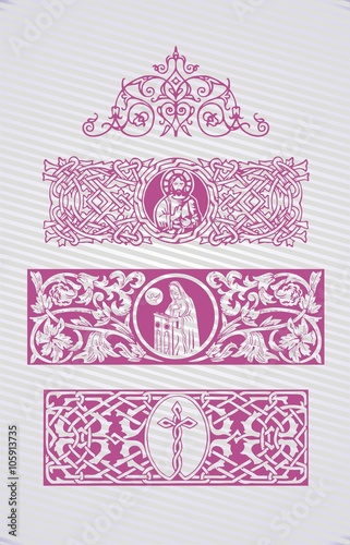 Christian, religious symbol decorative vector illustration