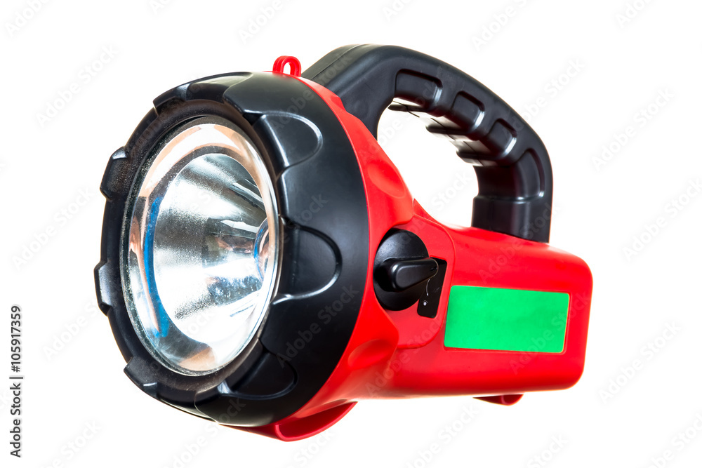 large flashlight isolated large flashlight isolated