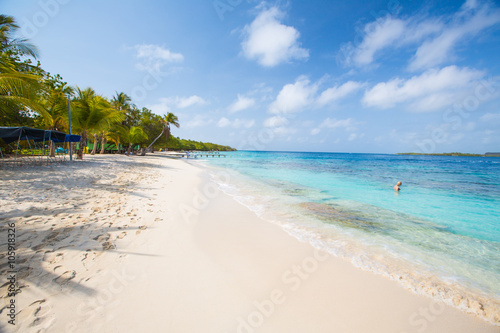 Fototapeta Naklejka Na Ścianę i Meble -  beautiful beach on the Caribbean Sea