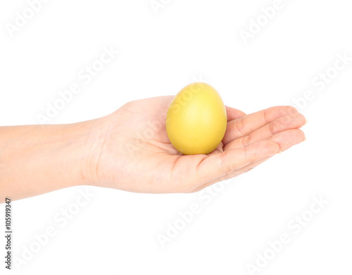easter egg in hand