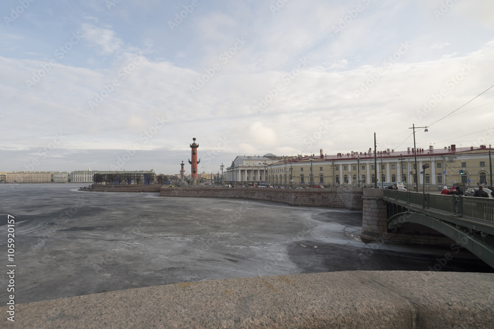 rostral column in St. Petersburg