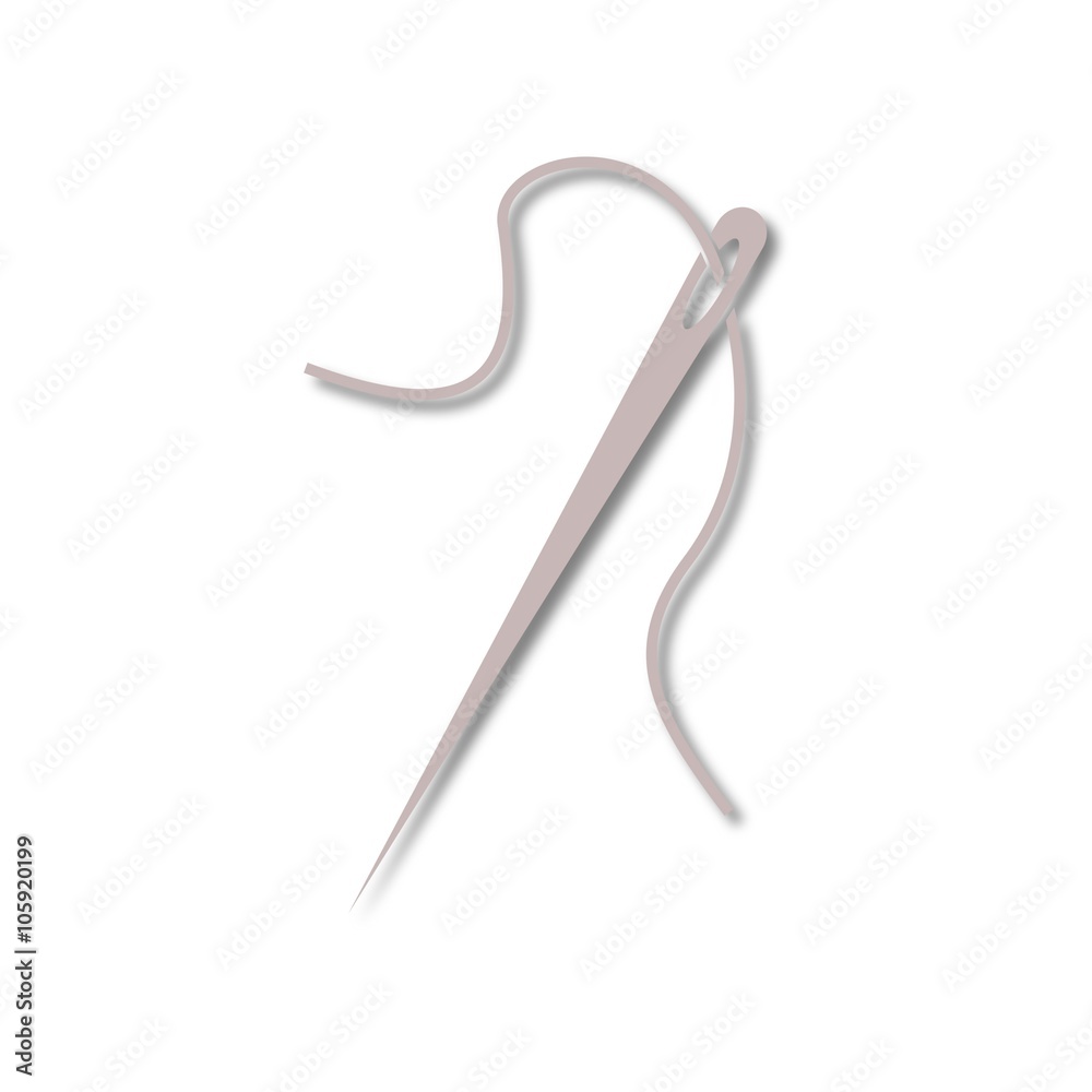 Needle icons set with long shadow Needle icons set with long shadow