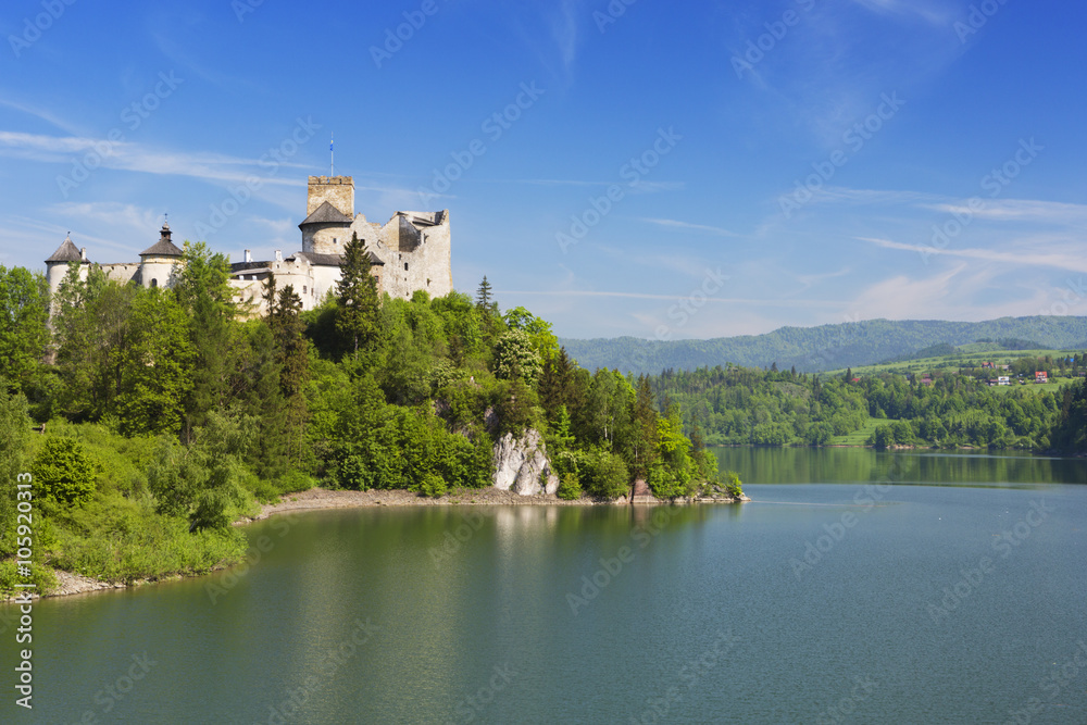 The Niedzica Castle in the Pieniny mountains in Poland