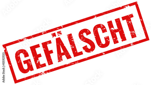 Fälschung Stempel rot