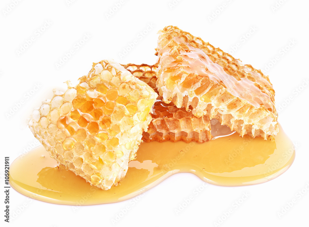 Honeycomb on white background Honeycomb on white background