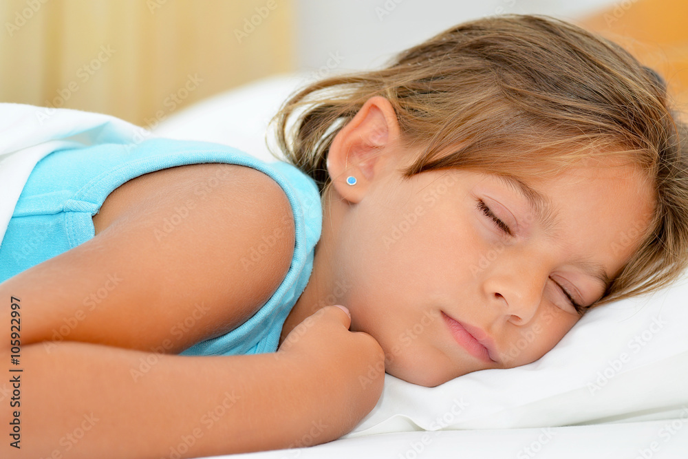 Sweet dreams, adorable toddler girl sleeping Sweet dreams, adorable toddler girl sleeping