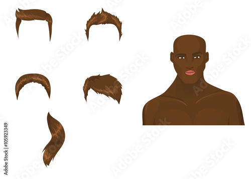Set of male haircuts