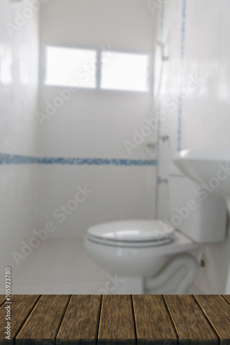 lavatory flush toilet  blurry defocused for interior background 