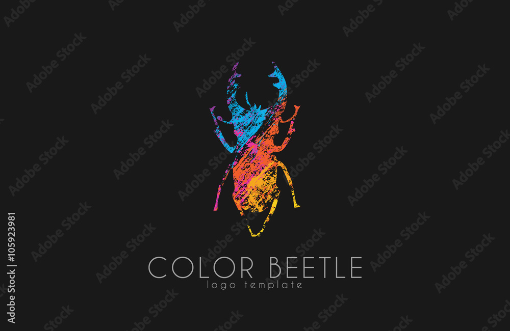 Beetle logo. Color beetle logo design. Creative logo. Stock Vector ...